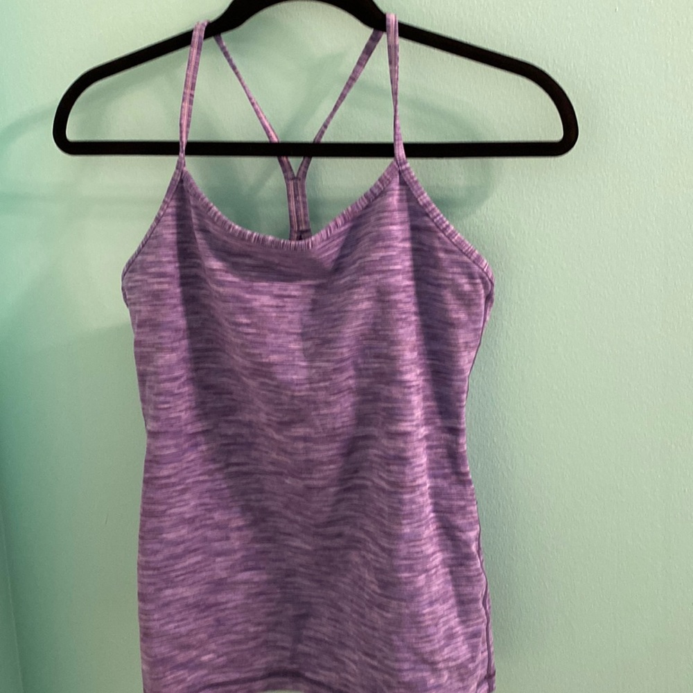 Lululemon flow y tank blue space dye 8